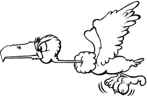 Flying Buzzard  Coloring Page